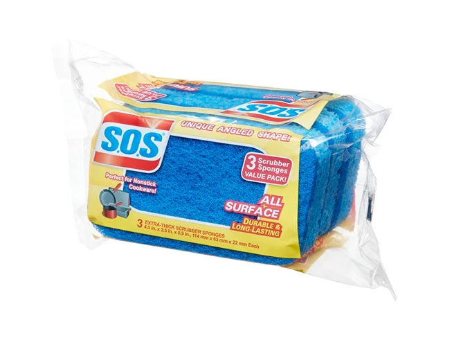 S.O.S. All Surface Scrubber Sponge - 3ct/8pk