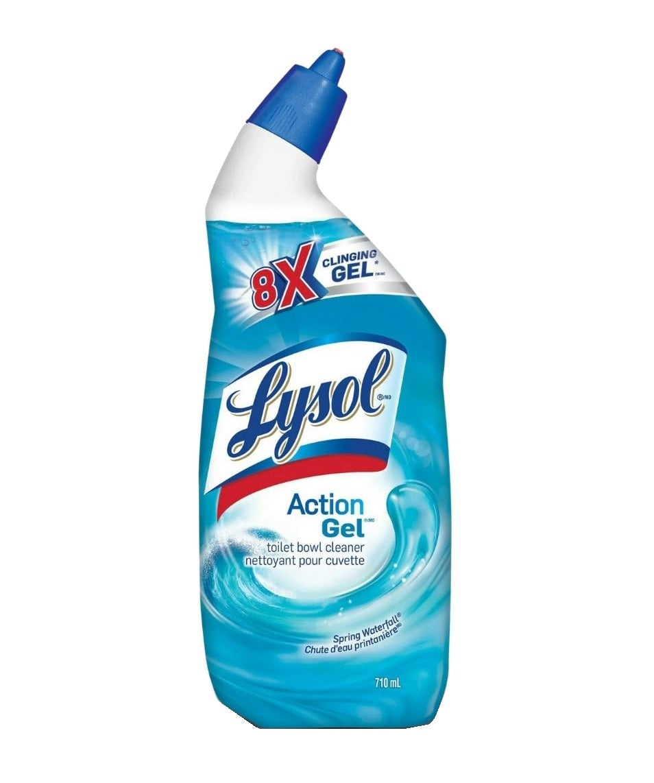 Lysol Toilet Bowl Cleaner Action Gel Spring Waterfall - 24oz/9pk