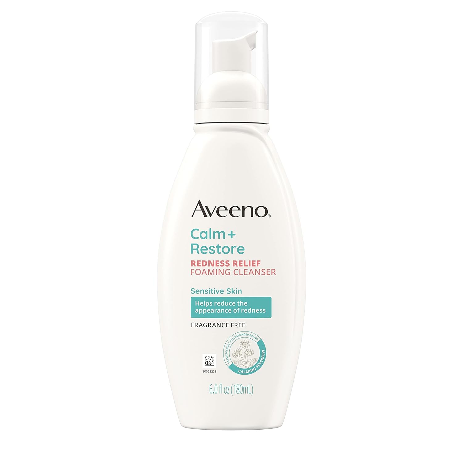 Aveeno Calm & Restore Redness Relief Foaming Cleasner Fragrance Free for Sensitive Skin - 6oz/12pk