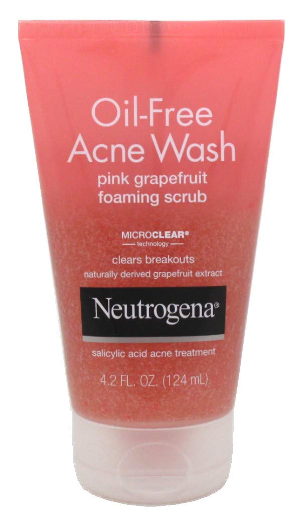 Neutrogena Oil-Free Acne Wash Foaming Scrub Pink Grapefruit - 4.2oz/3pk