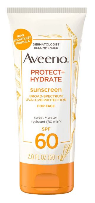 Aveeno Protect & Hydrate All-Day Hydration Lotion for Face Trial Size SPF60 - 2oz/12pk