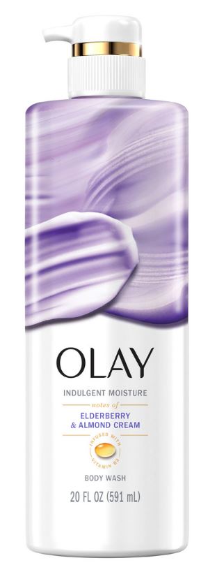 Olay Indulgent Moisture Body Wash Infused with Vitamin B3 & Notes of Elderberry and Almond Cream- 20oz/4pk
