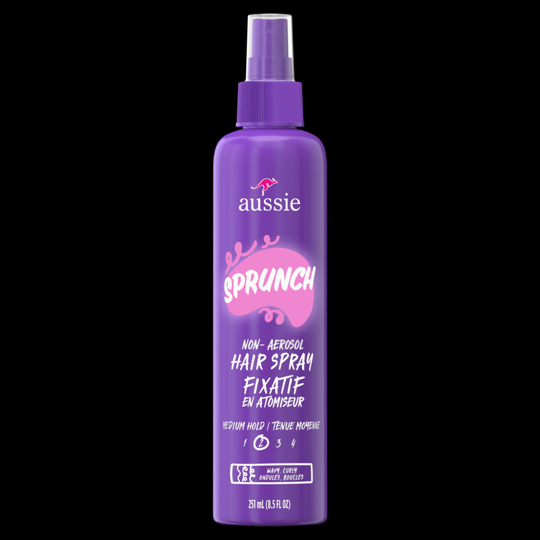 Aussie Sprunch Non-Aerosol Hair Spray for Curly Hair and Wavy Hair - 8.5oz/12pk