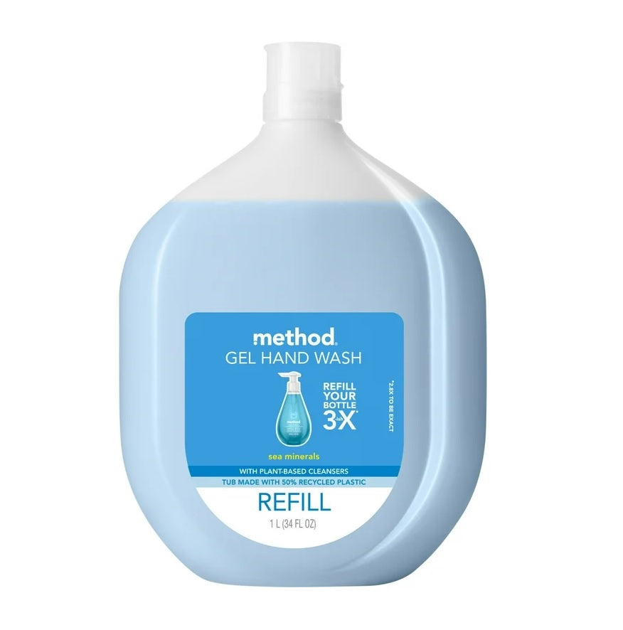 Method Gel Hand Wash Refill Sea Minerals hdpe - 34oz/4pk