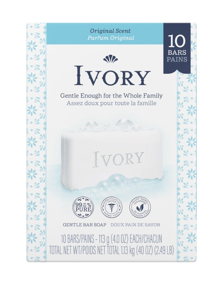 Ivory Bar Soap ORIGINAL  - 4.0oz/10bar/8pk
