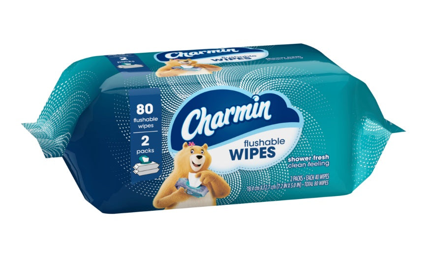 Charmin Flushable Wipes - 40ctx2/6pk