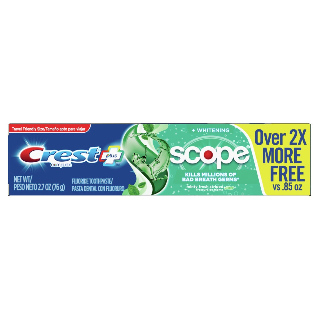Crest Complete Whitening + Scope Fluoride Toothpaste Minty Fresh - 2.7oz/24pk