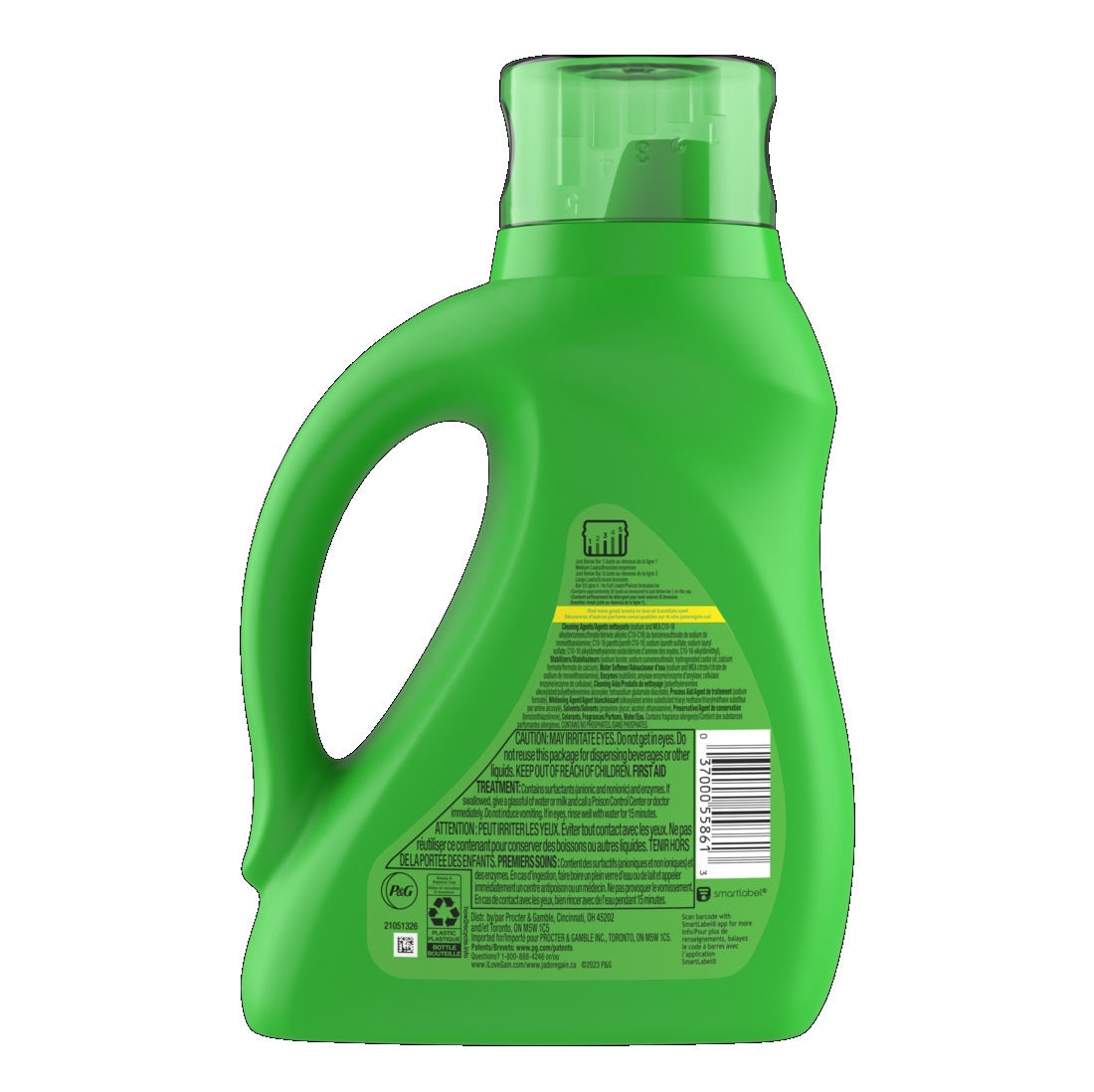 Gain Liquid Laundry Detergent Original Scent 32 Loads Freshness + Odor Fighting High Efficiency Washing Machine Iquid Cleaning Soap - 46oz/6pk