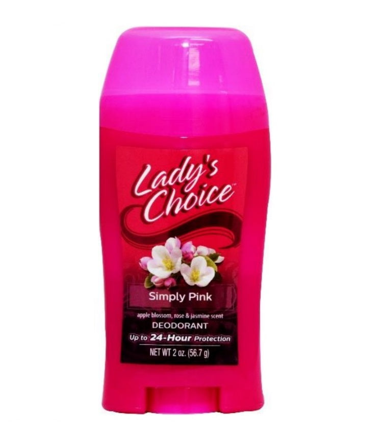 Lady's Choice Deodorant Stick Simply Pink - 2oz/12pk