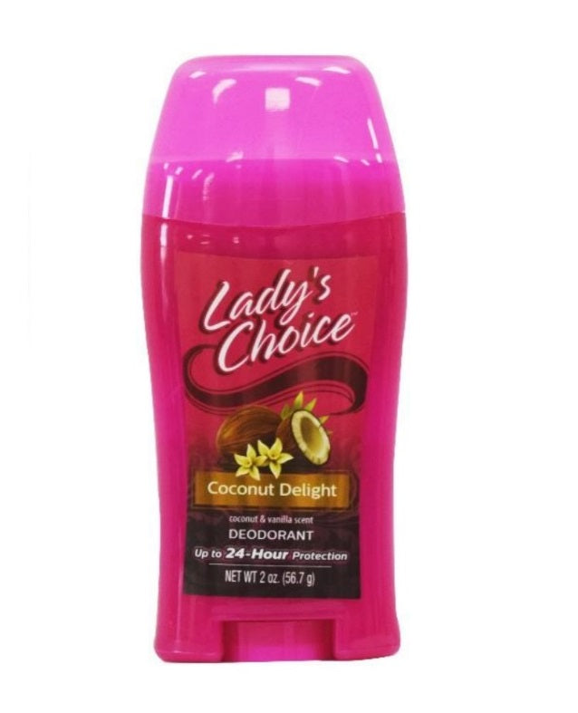 Lady's Choice Deodorant Stick Coconut Delight - 2oz/12pk