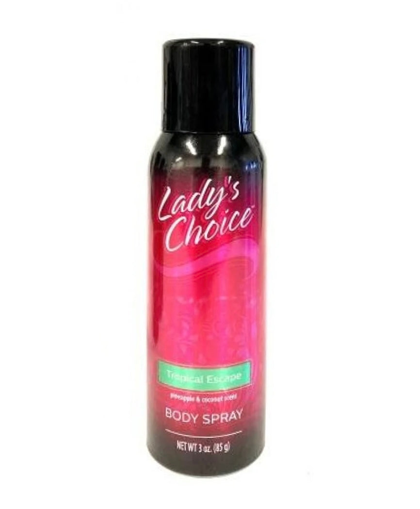 Lady's Choice Body Spray Tropical Escape - 3oz/12pk