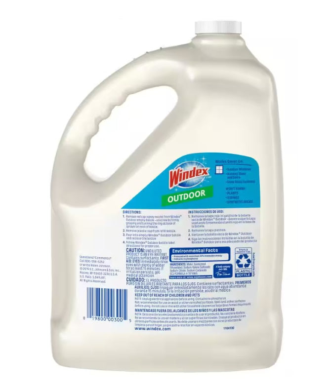 Windex Outdoor Window Cleaner Refill - 128oz/4pk