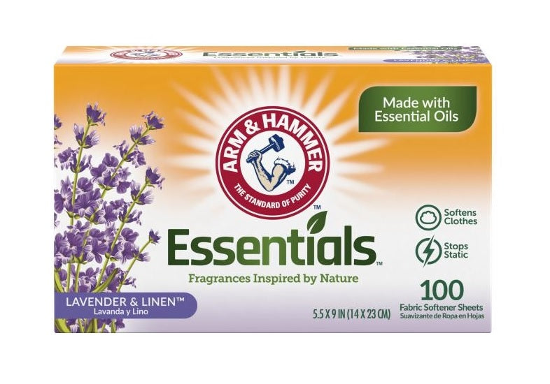 Arm & Hammer Dryer Sheet Lavender & Linen - 100ct/6pk