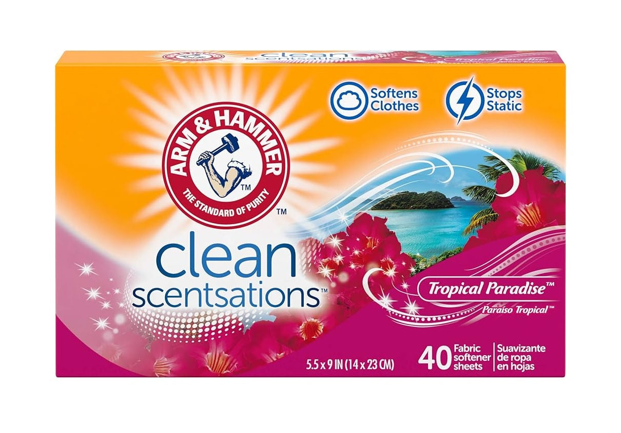 Arm & Hammer Dryer Sheet Tropical Paradise - 40ct/12pk