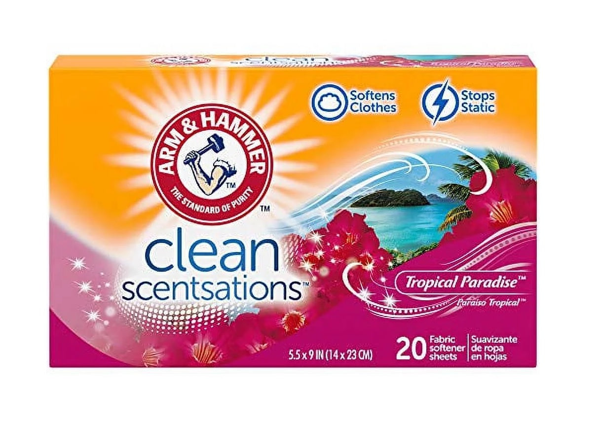 Arm & Hammer Dryer Sheet Tropical Paradise - 20ct/12pk