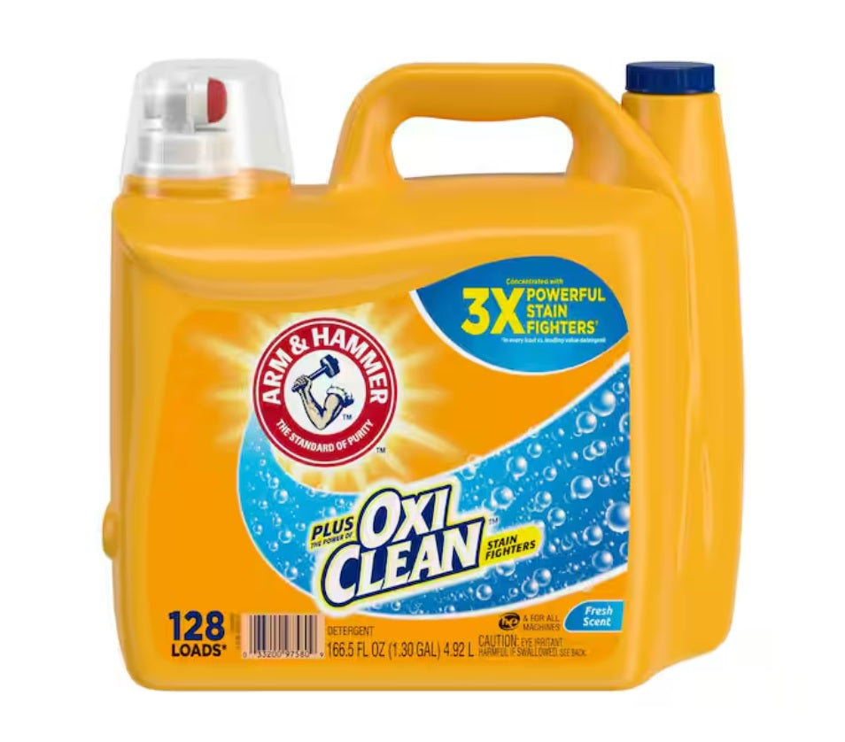 Arm & Hammer Liquid Laundry Fresh Scent Plus OxiCleanÂ - 166.5oz/2pk