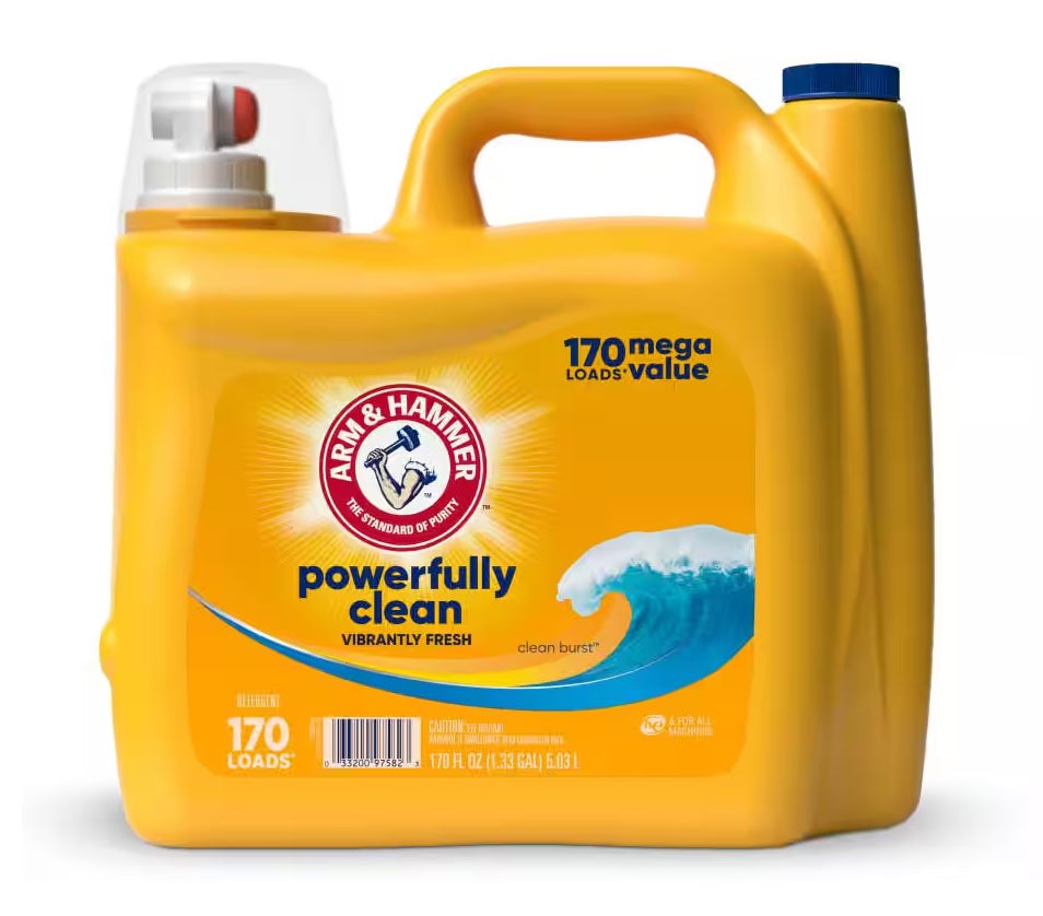 Arm & Hammer Liquid Laundry Clean Burst Dual HE - 170oz/2pk