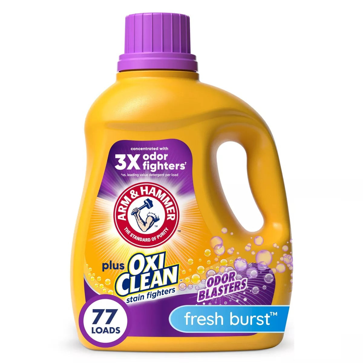 Arm & Hammer Liquid Laundry Plus OxiClean Odor Blasters Fresh Burst - 100.5oz/4pk