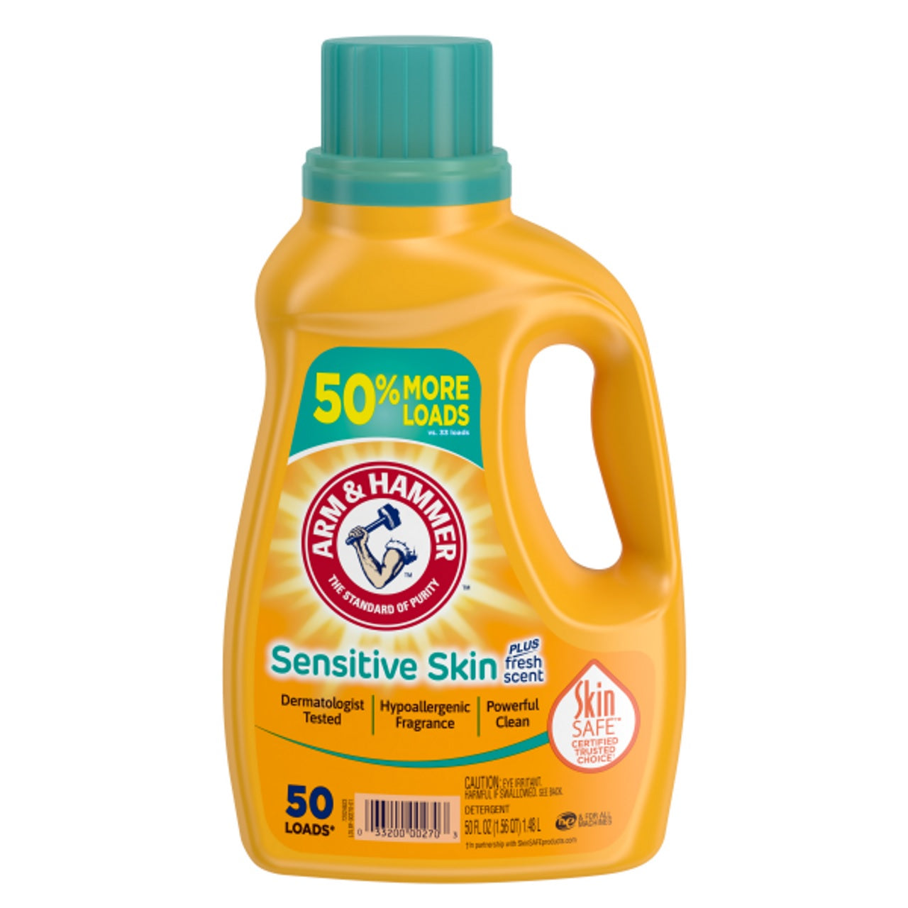 Arm & Hammer Liquid Laundry Sensitive Skin Plus Scent Dual HE - 50oz/8pk