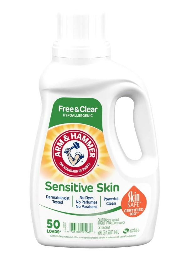 Arm & Hammer Liquid Laundry Perfume & Dye Free Dual HE - 50oz/8pk