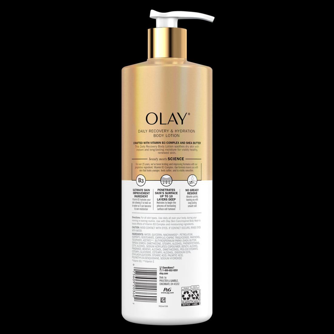 Olay Daily Recovery and Hydration Shea Butter Body Lotion - 17oz/4pk
