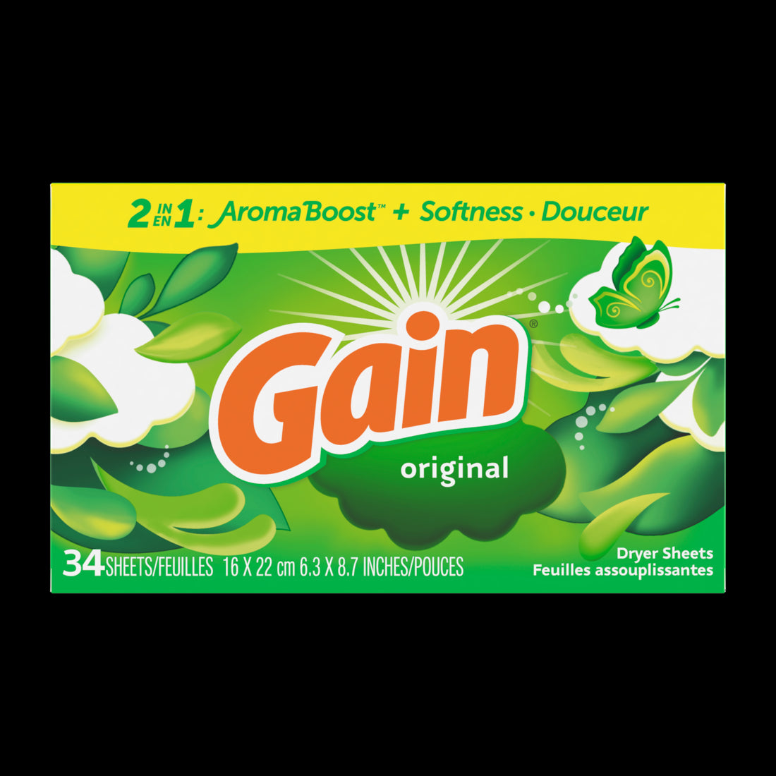 Gain Fabric Sheets Original - 34ct/12pk