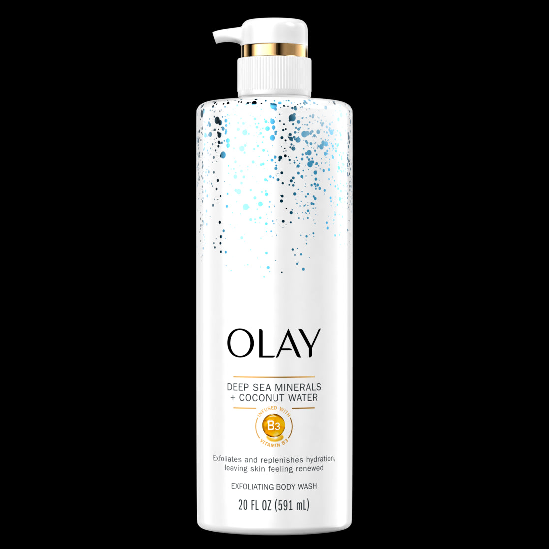 Olay Exfoliating & Hydrating Body Wash with Deep Sea Minerals Coconut Water & Vitamin B3 - 20oz/4pk
