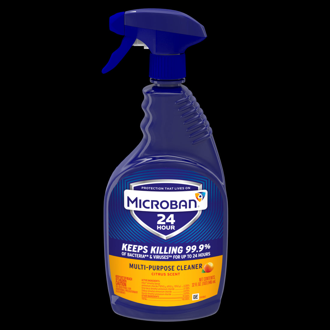 Microban 24 hr Multi-Purpose Cleaner and Disinfectant Citrus Scent Spray - 32oz/6pk