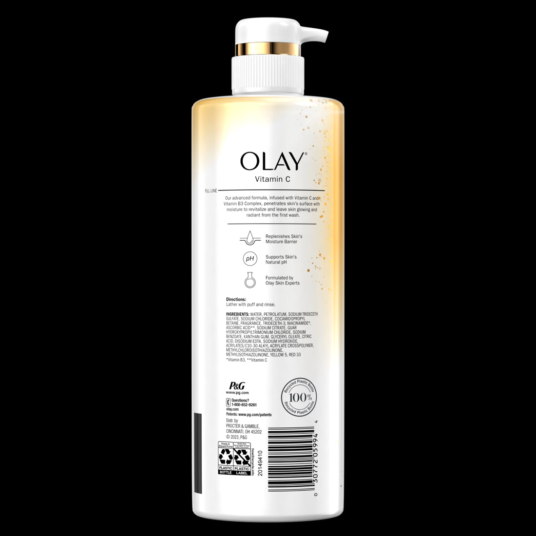 Olay Cleansing & Nourishing Body Wash with Vitamin B3 and Vitamin C - 20oz/4pk