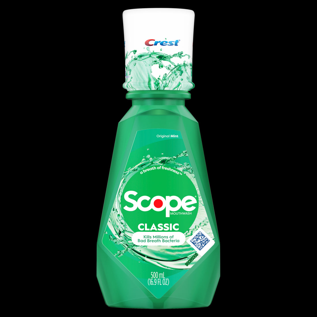 Crest Scope Classic Mouthwash Original Mint - 500ml /4pk