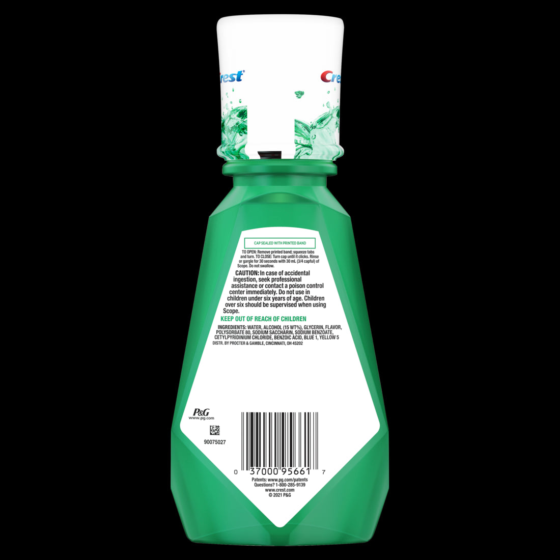 Crest Scope Classic Mouthwash Original Mint - 500ml /4pk