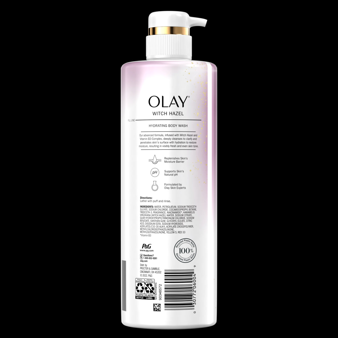 Olay Hydrating Body Wash with Witch Hazel and Vitamin B3 - 20oz/4pk