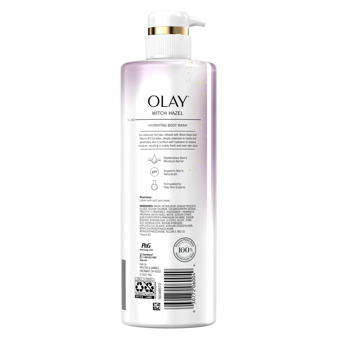 Olay Hydrating Body Wash with Witch Hazel and Vitamin B3 - 20oz/4pk