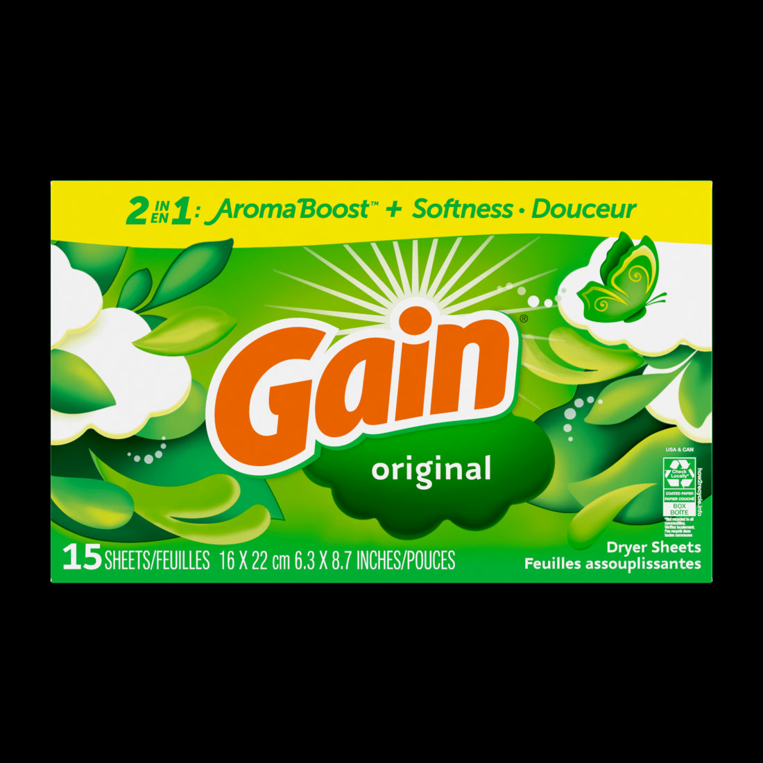 Gain Dryer Sheets, Original - 15ct/15pk