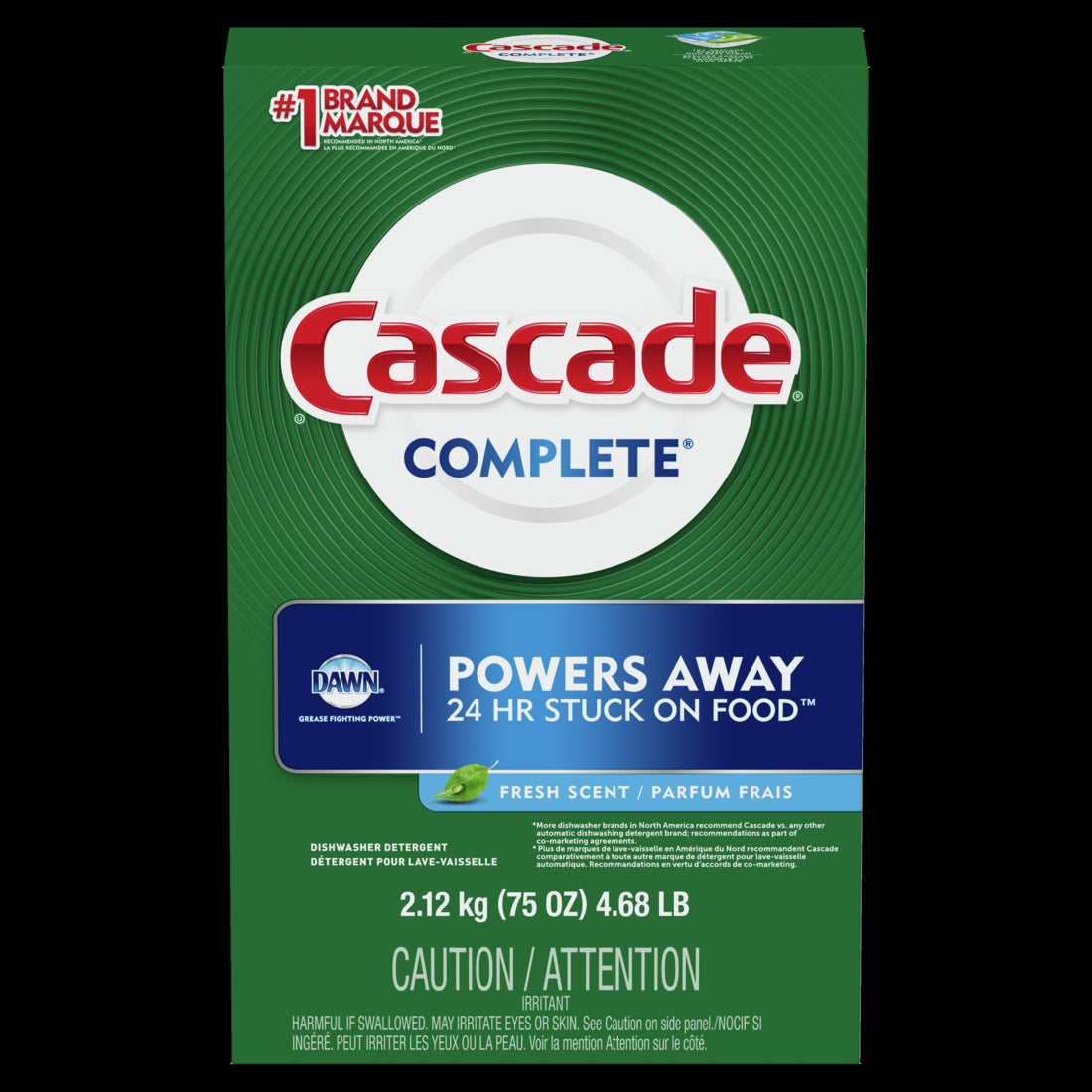 Cascade Complete Powder Dishwasher Detergent Fresh Scent - 75oz/7pk