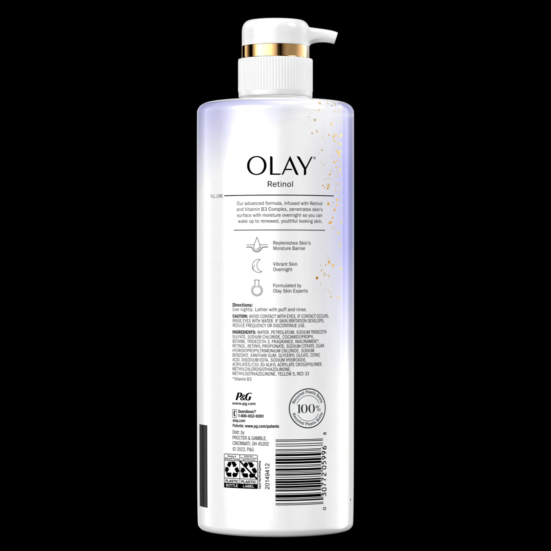 Olay Cleansing & Renewing Nighttime Body Wash with Vitamin B3 and Retinol - 20oz/4pk