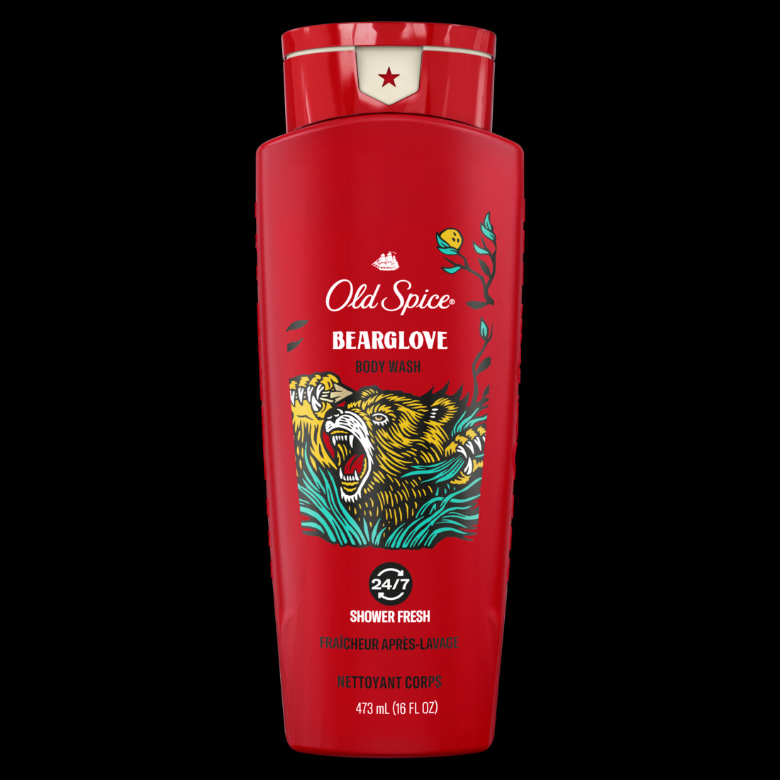 Old Spice Body Wash for Men Bearglove Long Lasting Lather - 16oz/4pk