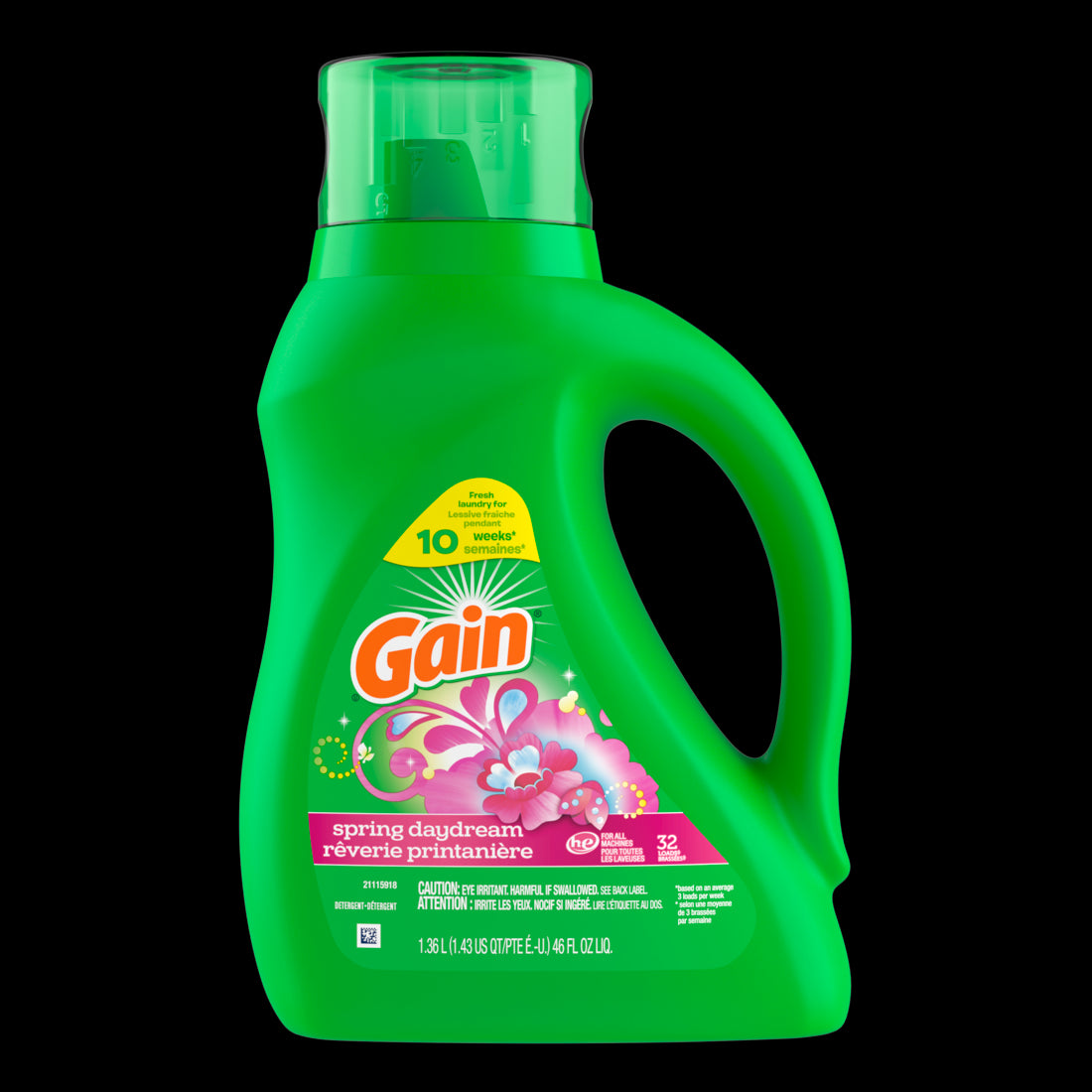 Gain + Aroma Boost Liq. HE Spring Daydream 32 Loads - 46oz/6pk