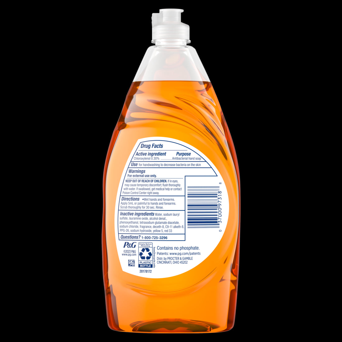 Dawn Ultra Antibacterial Hand Soap Dishwashing Liquid Soap Orange Scent - 28oz/8pk