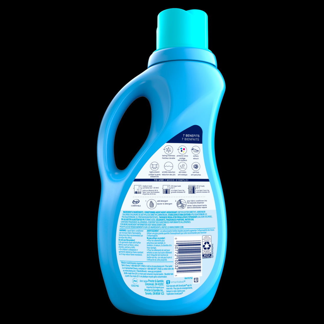 Downy Ultra Laundry Liquid Fabric Softener Clean Breeze 60 Loads - 44oz/6pk