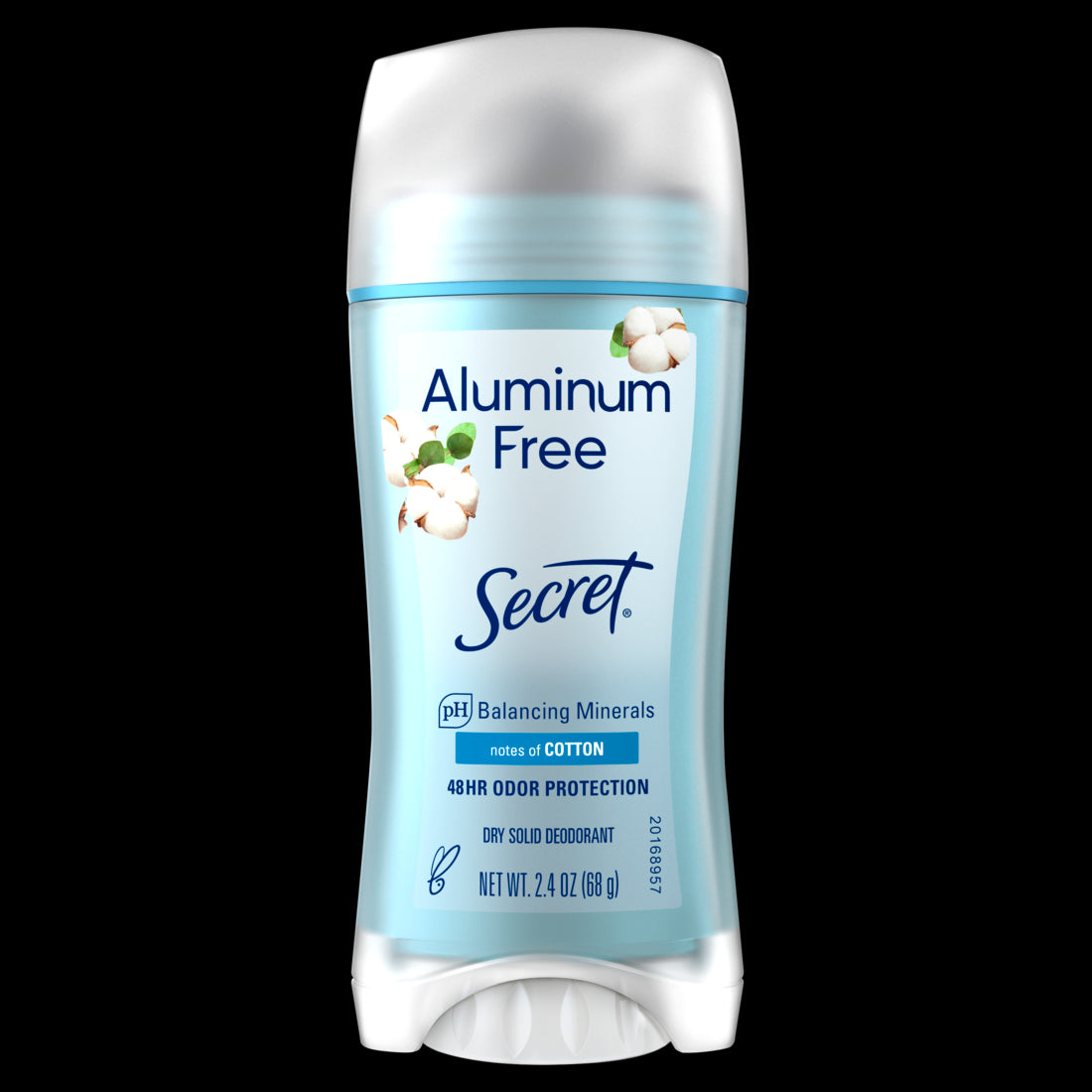 Secret Aluminum Free Deodorant for Women Cotton - 2.4 oz/12pk