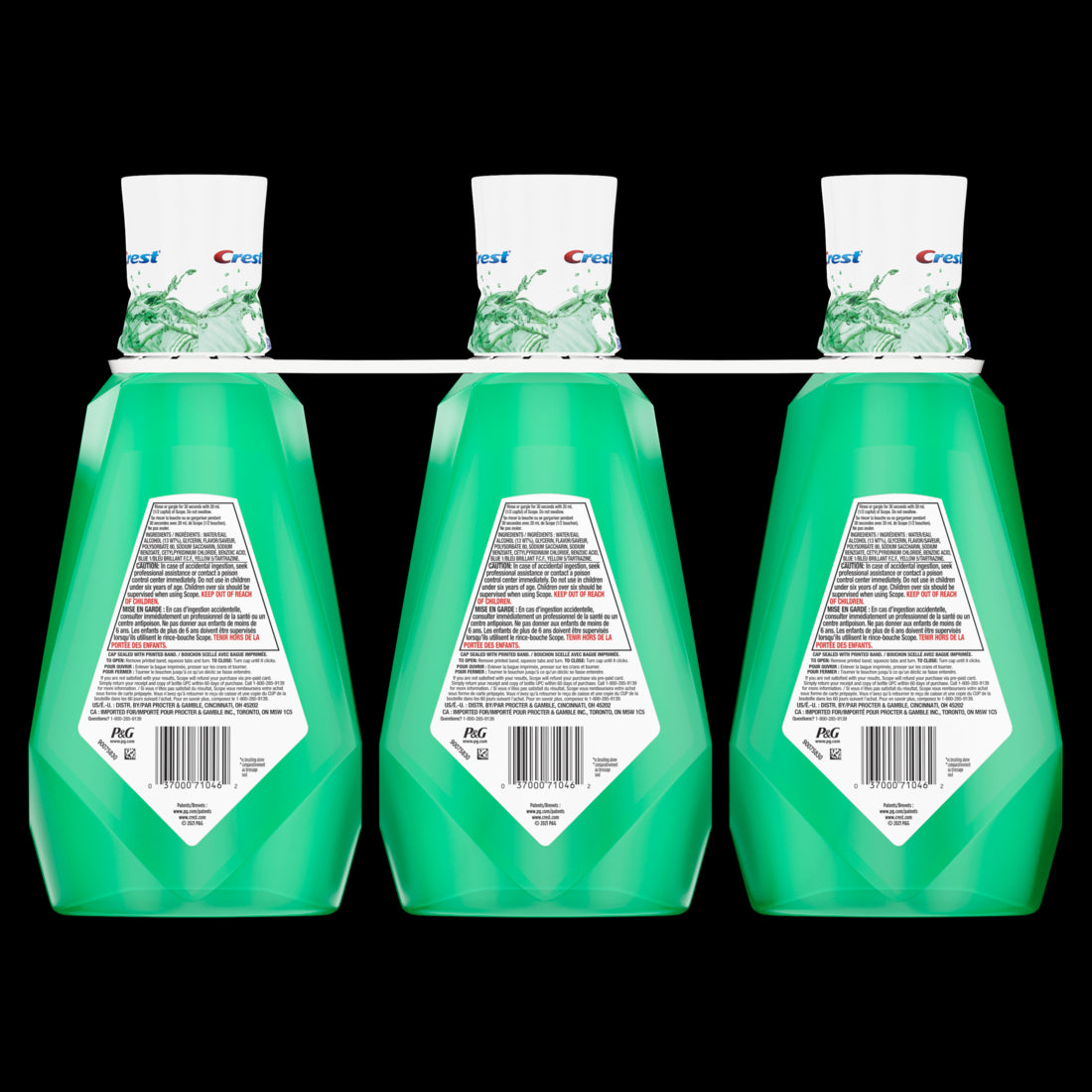 Crest Scope Outlast Mouthwash Fresh Mint-1L/33.8oz/3pk