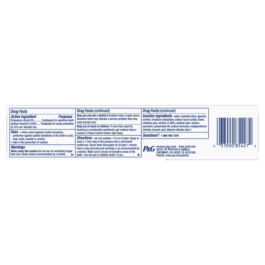 Crest Pro-Health Sensitivity Whitening Plus Scope Toothpaste - 6.0oz/12pk
