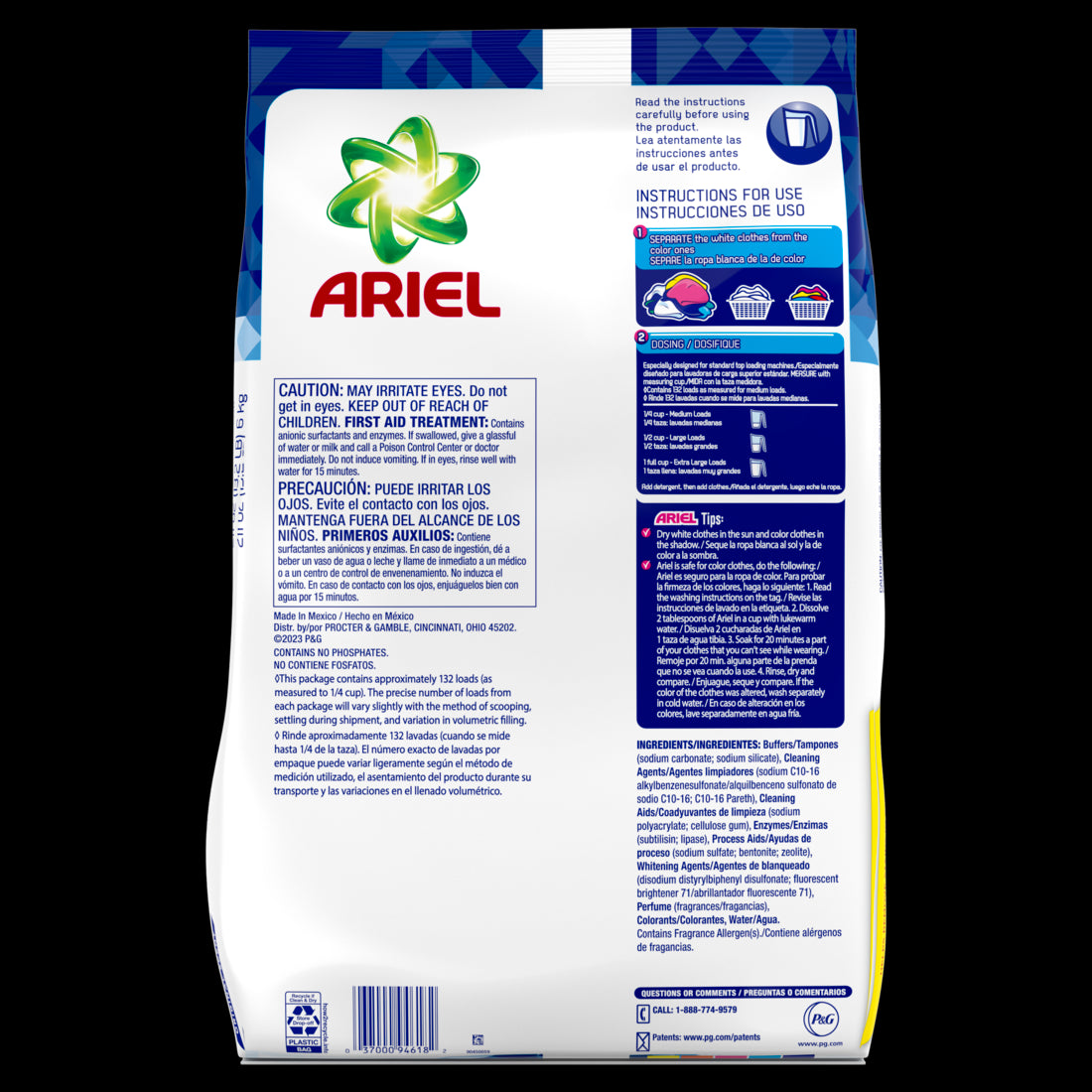 ARIEL POWDER REG Bag USA 6.0kg 42 LD - 211oz/3pk