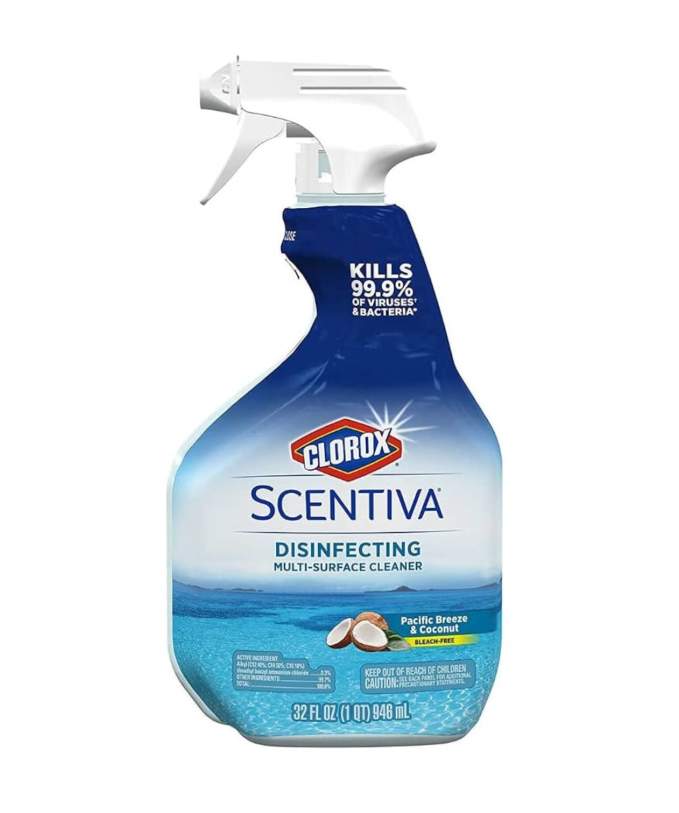 Clorox Scentiva Multi-Surface Cleaner Spray Pacific Breeze & Coconut - 32oz/9pk