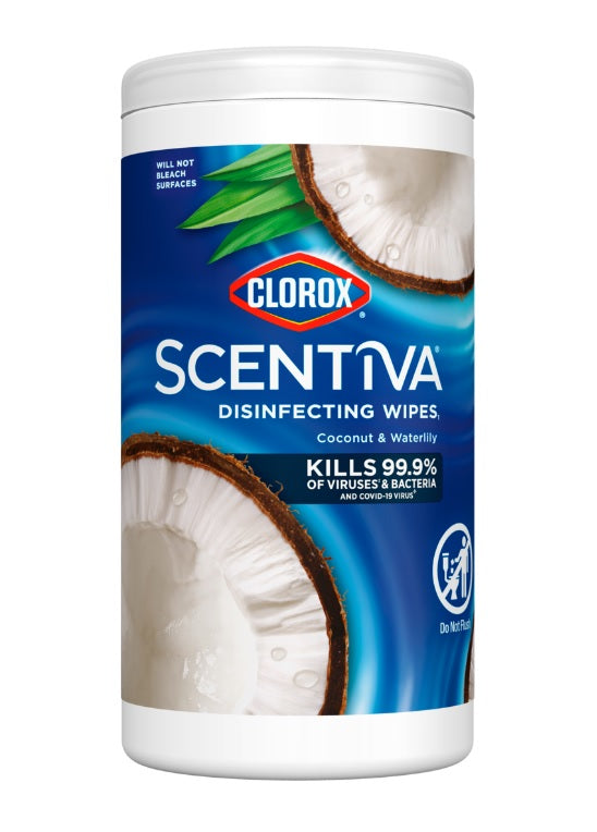 Clorox Scentiva Disinfecting Wipes Coconut & Waterlily - 75ct/6pk