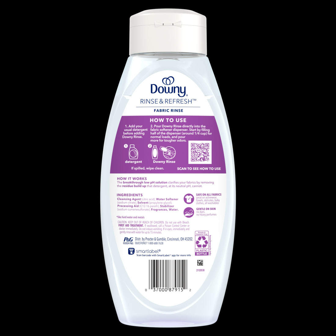 Downy RINSE & REFRESH Odor Remover Fabric Softener Fresh Lavender - 25.5oz/6pk