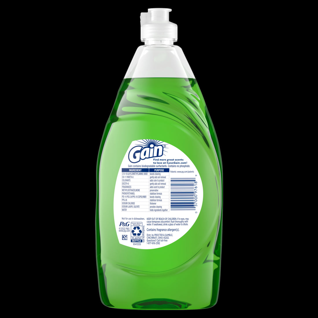 Gain Ultra Dishwashing Liquid Dish Soap, Original Scent - 21.6oz/10pk