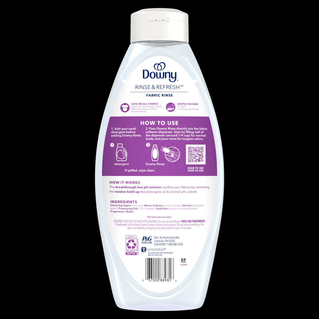 Downy RINSE & REFRESH Laundry Odor Remover and Fabric Softener Fresh Lavender - 48oz/4pk