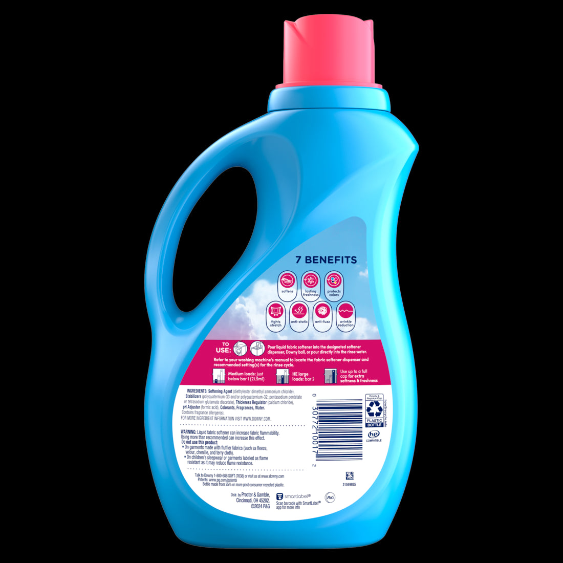 Downy Ultra Laundry Liquid Fabric Softener April Fresh 90 Loads - 66oz/6pk